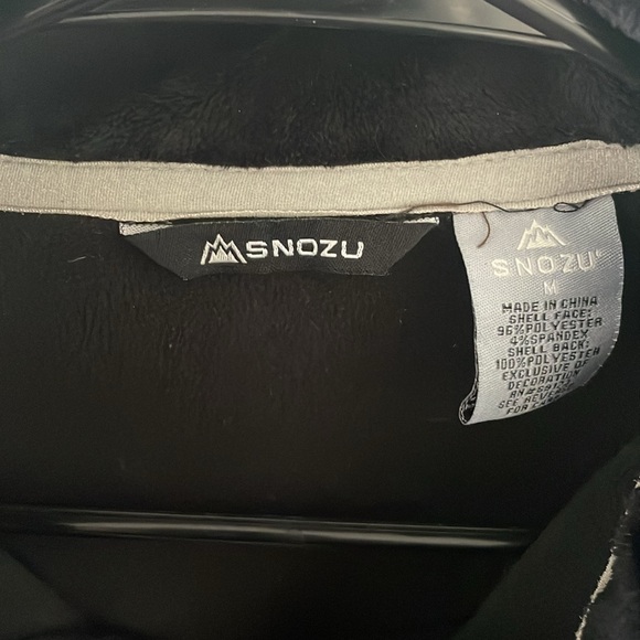 Snozu brown fleece lined windbreaker jacket coat size medium - Picture 2 of 7